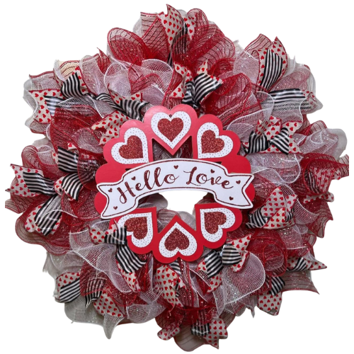 Handmade Deco Mesh Wreath – Seasonal & Holiday Door Décor