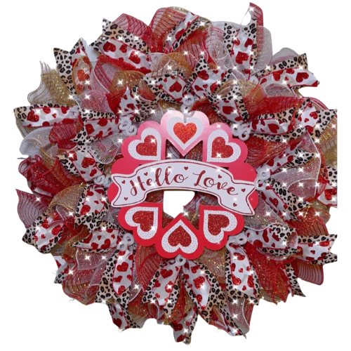 Handmade Deco Mesh Wreath – Seasonal & Holiday Door Décor