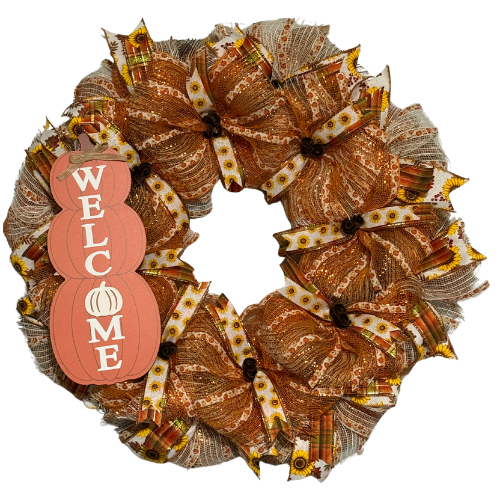 Handmade Deco Mesh Wreath – Seasonal & Holiday Door Décor